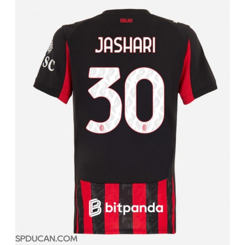Zenski Nogometni Dres AC Milan Ardon Jashari #30 Domaci 2025-26 Kratak Rukav